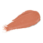 Lip Stick Brilliant – rosy brown lipstick swatch on white background – lip care