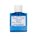 Korres Ionian Blue Eau de Toilette, 50ml blue glass bottle with white cap on white background, fragrance