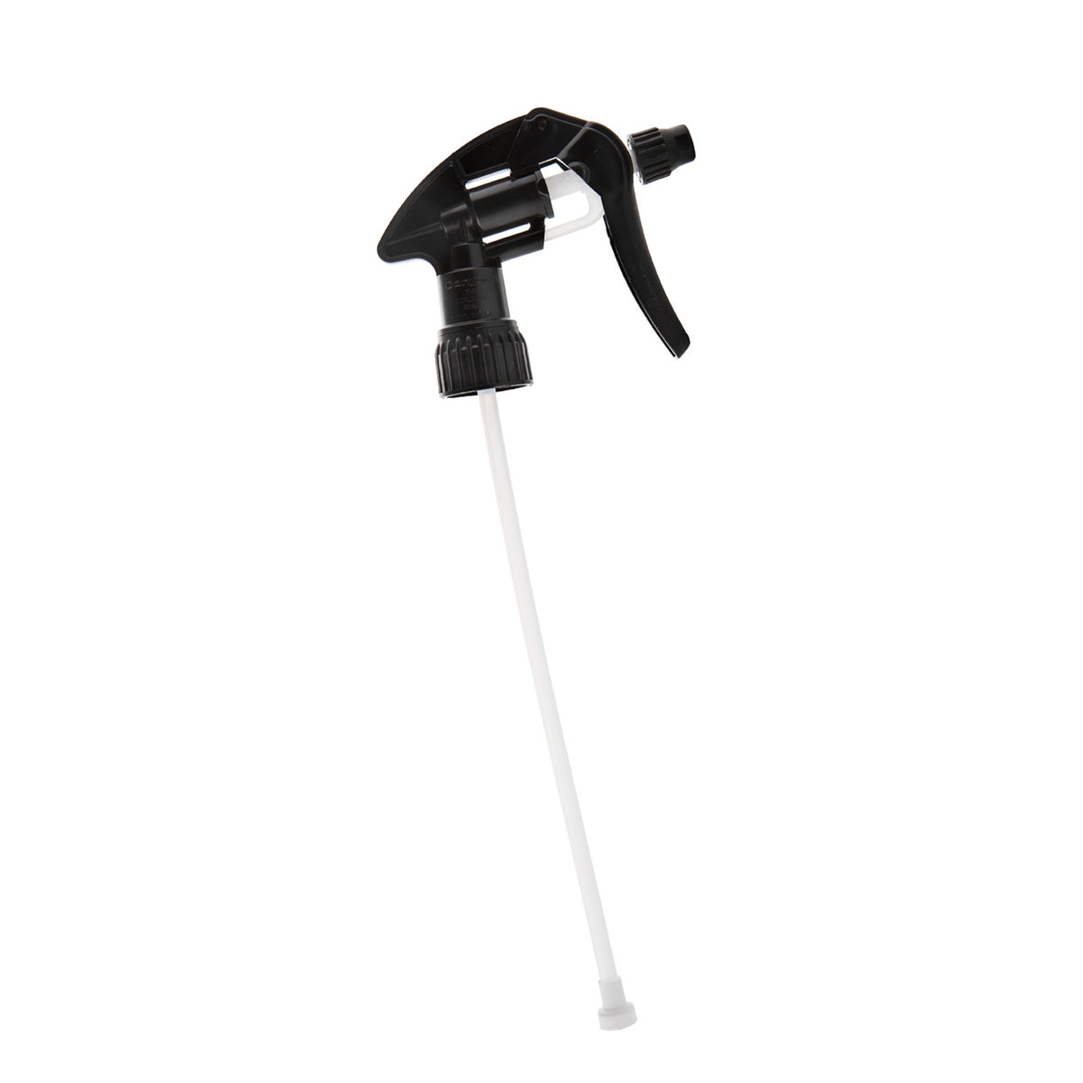 No. 084 Linen Water Spray Top black spray head with white tube on white background, fabric care