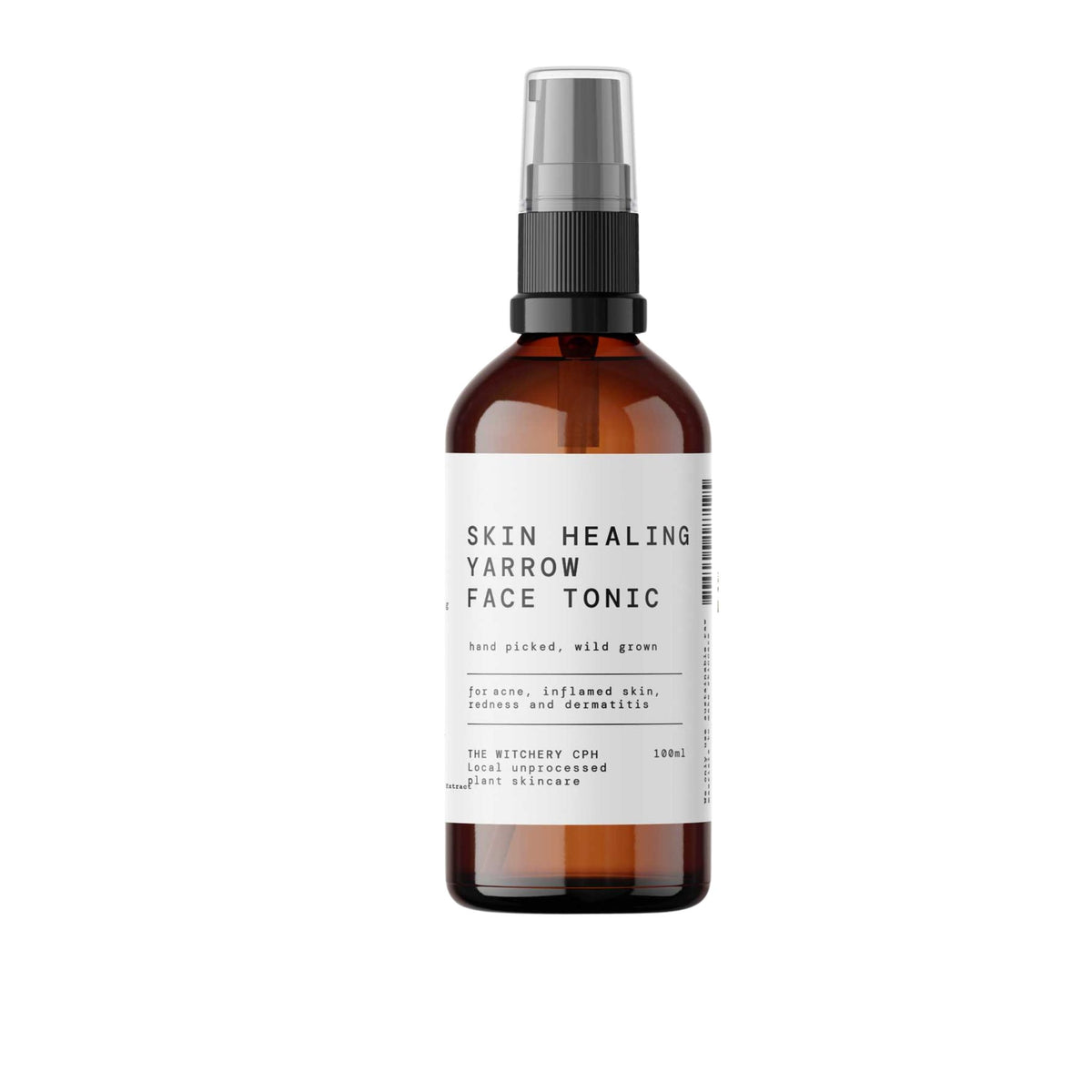 The Witchery CPH Skin Healing Yarrow Face Tonic in brauner Sprühflasche, vor weißem Hintergrund, Hautpflege